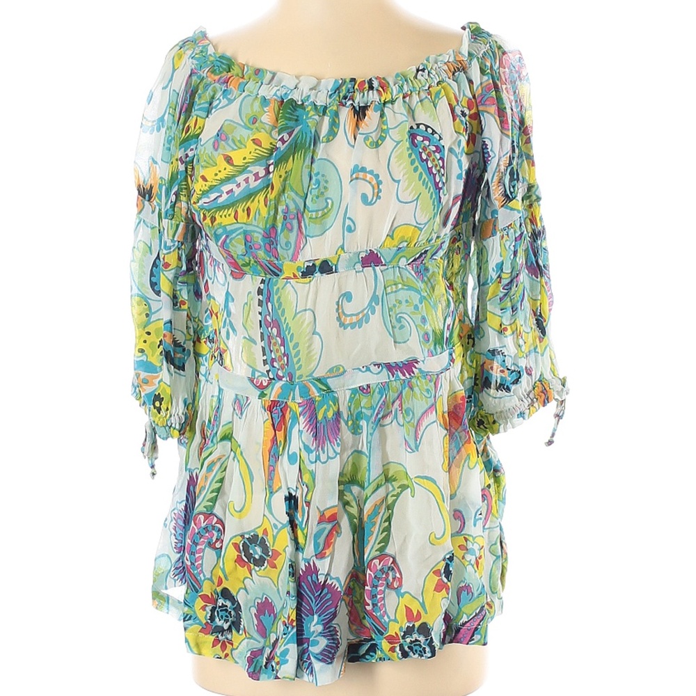 Maeve by Anthropologie Paisley Chiffon Blouse